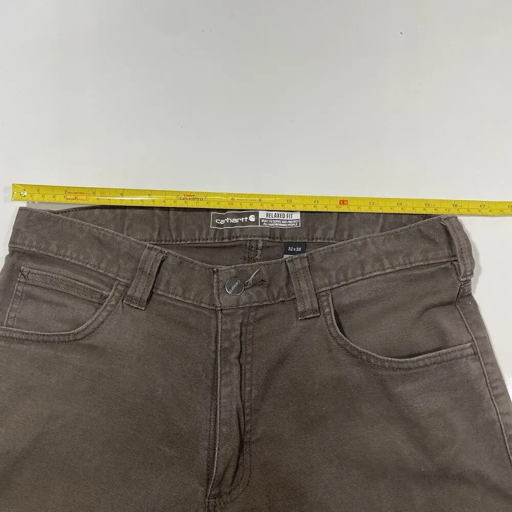 Carhartt Men’s Relaxed Fit Carpenter Casual Work Pants Brown Utility 32x30